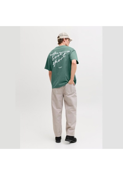 Jack & Jones Dust Script Erkek Yeşil Tişört 12292982-nac Yeşil