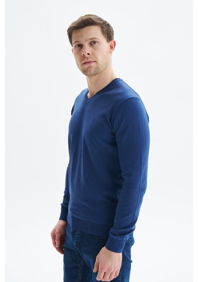 AR-MA Arma Erkek Slim Fit Basic V Yaka Triko Kazak K9kro0852 Lacivert