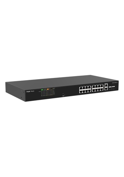 Reyee Rg-es118fgs-lp 16 Port 10/100 + 2x1gb Rj45/sfp Uplınk Combo 120w Poe Rackmount Swıtch