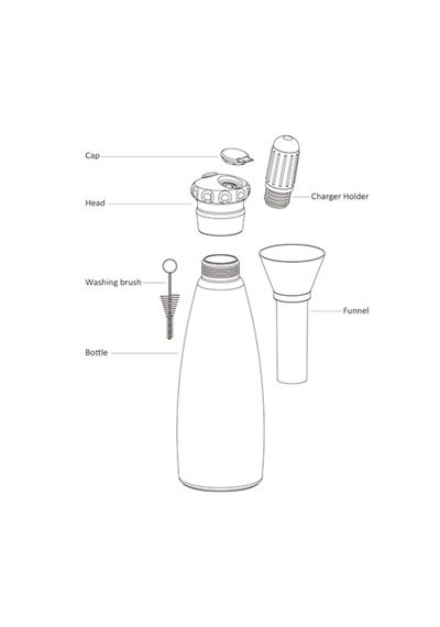 Mosa Classic Line Soda ,Kokteyl Ve Gazlı İçecek Sifonu 1 Lt.