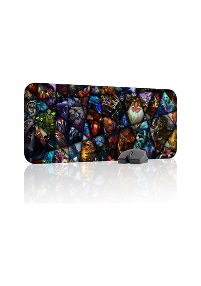 Dota 2 Kaymaz Dikişli Kauçuk Oyuncu Mousepad V2 - 70x30 Xl Gaming Mouse Pad Fare Altlığı