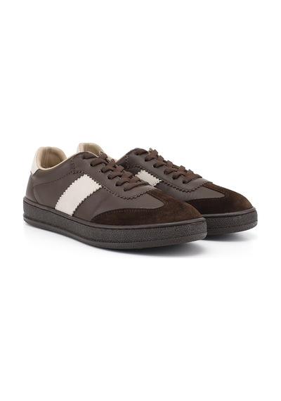 Diğer Kadın Kahverengi Bağcıklı Hakiki Deri Sneaker Ddza83742880