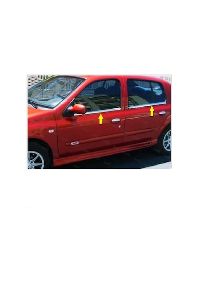 Ebal Otomotiv Renault Clio 2 HB Krom Cam Çıtası 4 prç. 1999 Üzeri P. Çelik