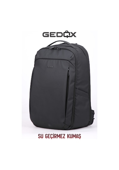 Gedox Siyah Su Geçirmez 25 Litre Geniş Hacimli Seyahat Ve Laptop Sırt Çantası Valiz Tipi Gezi Ve İş Çantası