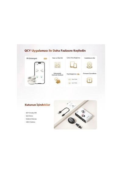 Bluetooth Küpe Kulaklık, 35 Saat Dinleme Süresi İle Uzun Kullanım