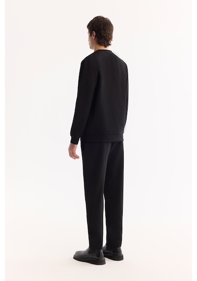 Avva Erkek Siyah Bisiklet Yaka Pamuklu Bi-stretch Baskılı Regular Fit Sweatshirt A52y1210 Avva Erkek Siyah Bisiklet Yaka Pamuklu Bi-stretch Baskılı Regular Fit Sweatshirt A52y1210