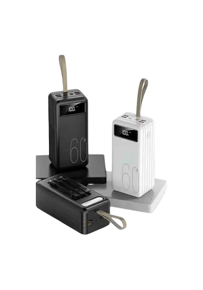 Hızlı Şarj 4 Çıkışlı Powerbank 60.000 Mah Taşınabilir Dijital Göstergeli Çr 90040700