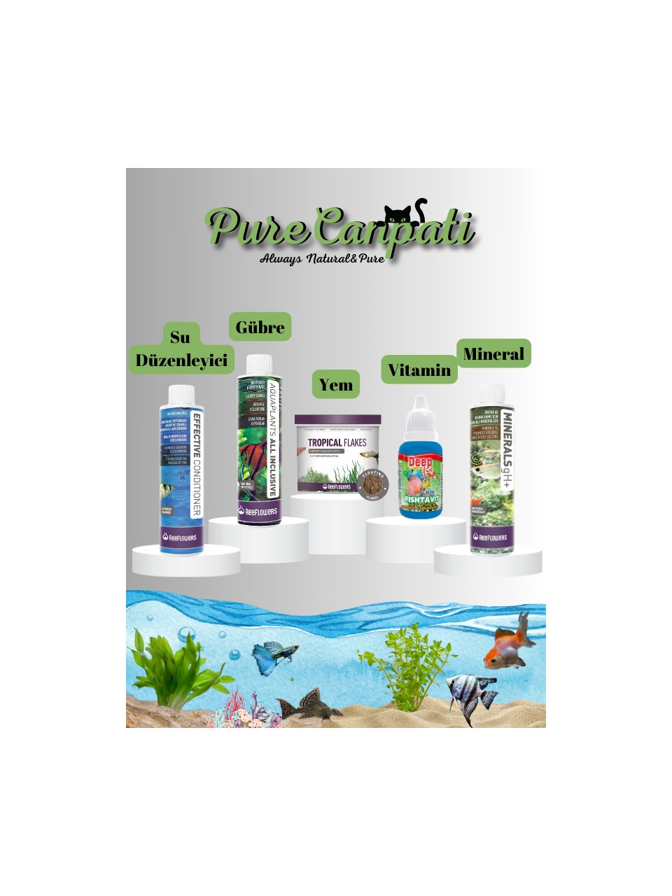 Purecanpati Su Düzenleyici Yem Gübre Vitamin ve Mineral Seti