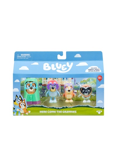Bluey 4'lü Figür Seti Bluey Here Come The Grannies