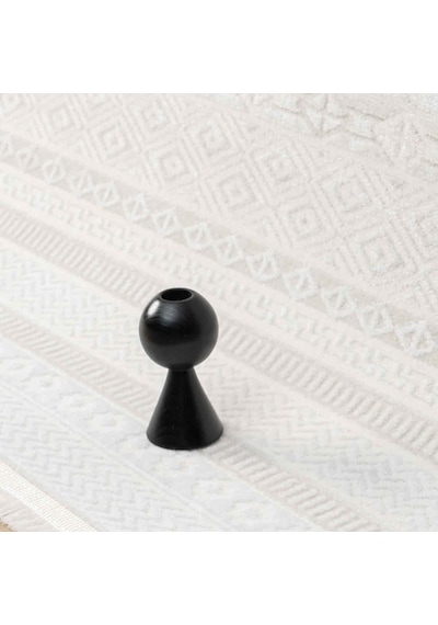 Krem Bej Etnik Şerit Desenli Modern Halı - Nd15502ks Krem - Bej