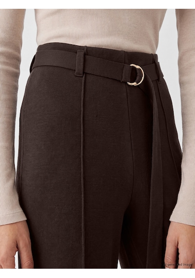 Lcwaıkıkı Classic Kahverengi Beli Kemerli Dar Fit Kadın Pantolon