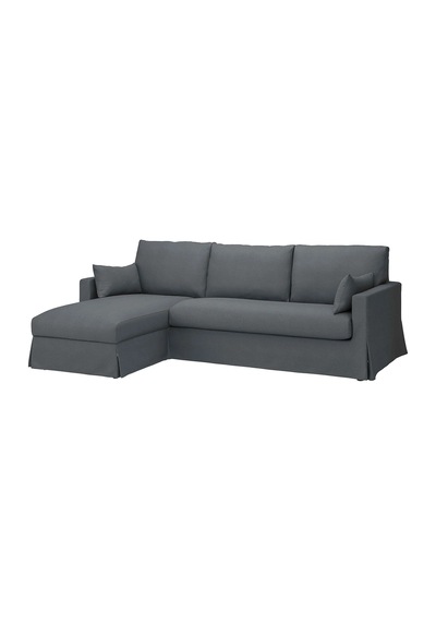 Ikea Gri Rahat Kanepe - Uzanma Koltuklu 3'lü Kanepe