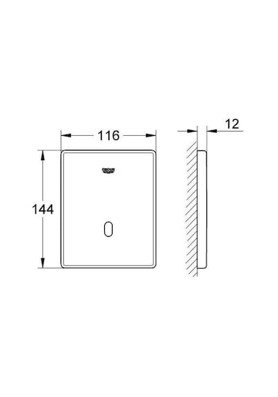Grohe Fotoselli Pisuar Valf Kapağı Ankastre Sistem Pilli 37324sd1 Krom