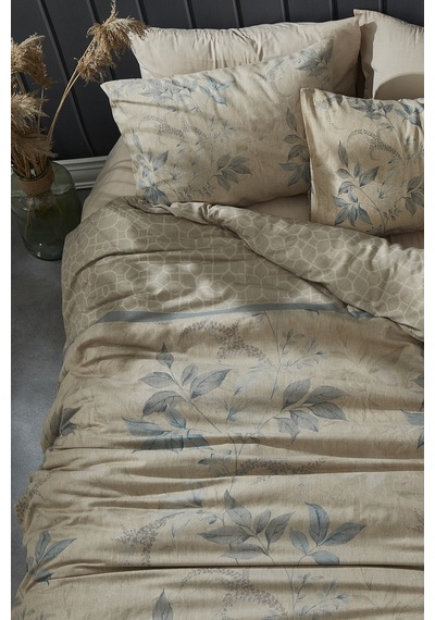 BonjardinHome Lotus Keten Nevresim Takımı Krem