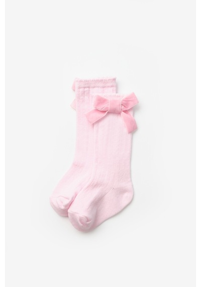 Le Mabelle Pembe Kadife Fiyonklu Kız Çocuk Çorap Pembe