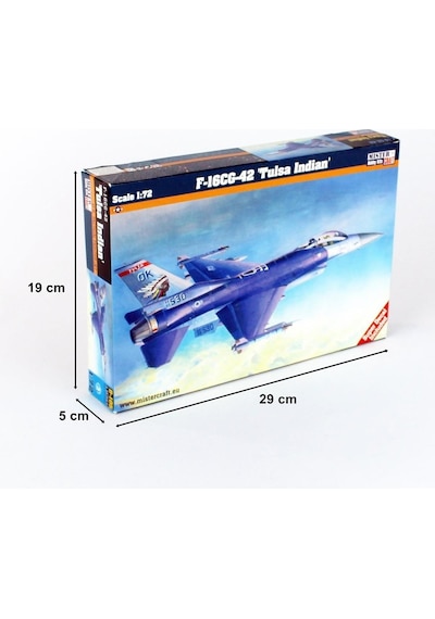 Mistercraft D105 1/72 F-16c-42 Tulsa Yerlileri Savaş Uçağı Plastik Model Kiti-49619