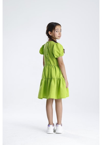 Miababy Basic Düz Elbise Yeşil