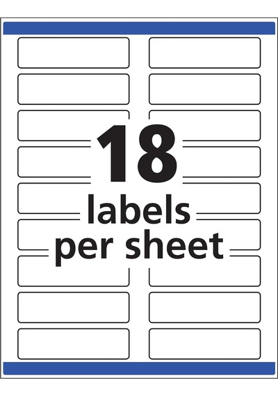 Ekstra Büyük Dosya Klasör Etiketleri, Çıkarılabilir Yapıştırıcı, Mat Beyaz, 15/16" X 3-7/16", 450 Etiket 8425