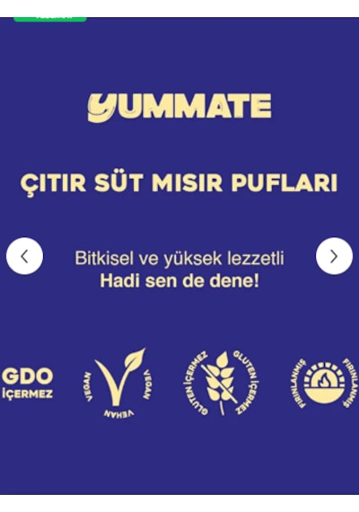 Vegan Glutensiz Süt Mısır Aromalı Fırınlanmış Nohut Cipsi 28 Gr