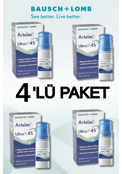 Bausch & Lomb Artelac Ultra 4s 10 Ml Damla 4'lü Paket