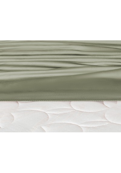 Madame Coco Ciel King Size Plus %100 Pamuk Lastikli Saten Çarşaf - Haki 8684427179697 Çok Renkli