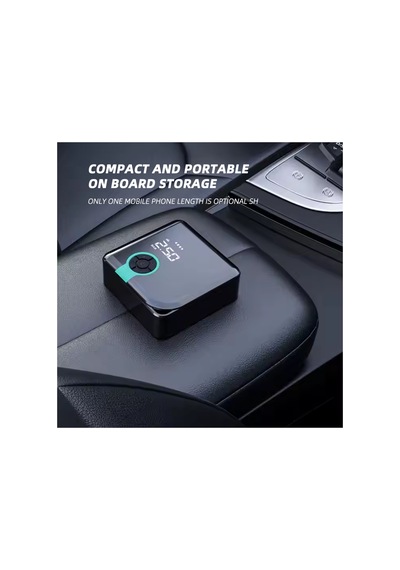 Oto Kompresör Şarjlı Taşınabilir Powerbank El Fenerli Araç Lastik Şişirme Pompası Flaşör Göstergeli - 872846373