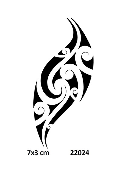 Airbrush Tattoo Tribal Damla Yapışkanlı Stencil Süsleme Ve Boyama Kalıbı