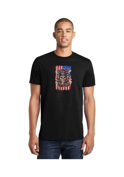 Gunsn Roses Metal Rock Baskılı Siyah Erkek Tshirt