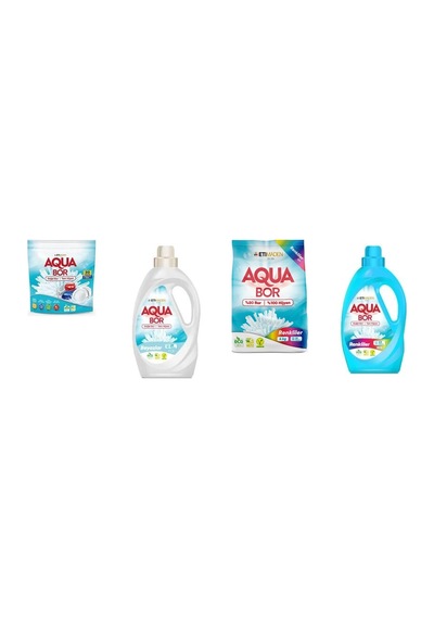 Aquabor Doğal Mineralli Tablet + Sıvı Beyaz + 4 Kg Renkliler + Sıvı Renkliler 4 Lü Set 0.75 LT - 2.5 LT - 12 KG 36554408