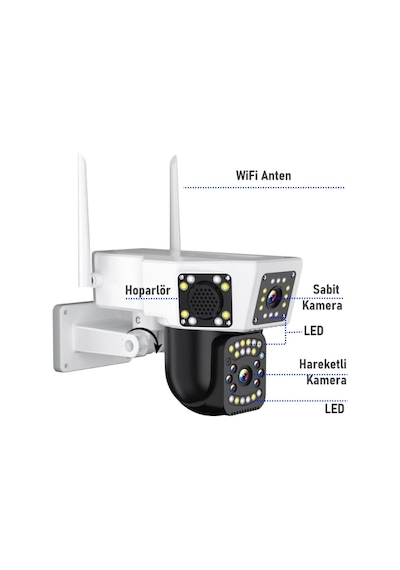 O-kam 3014 6mp Wifi Ip Güvenlik Kamera - Gece Görüşlü, Hareketli
