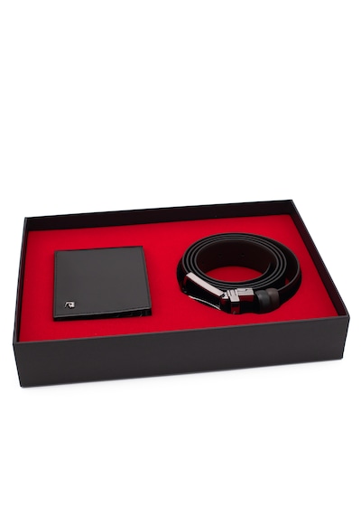 Pierre Cardin Çift Yönlü Deri Kemer & Cüzdan İkili Set Pccift01sk-3664f2ı Siyah