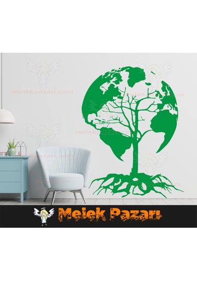 Ağaç Dünya Dünya Sticker
