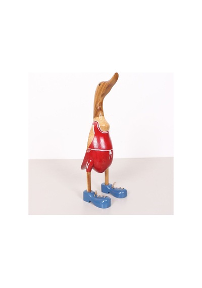 Basketçi Ördek El Oyması Teak Gövde 41x17x13 Cm