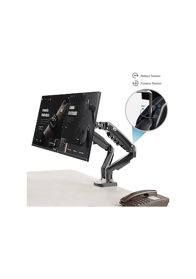 Daytona Nb Northbayou F160 17-27" Çift Kol 2-9 Kg Amortisörlü Monitör Standı