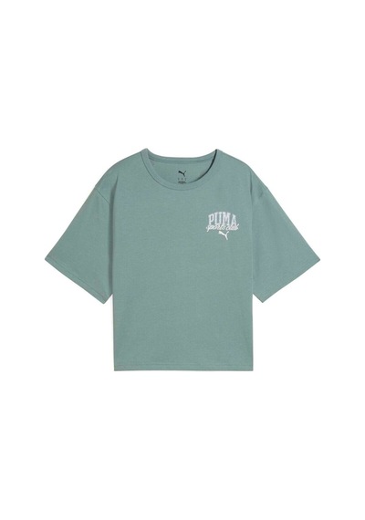 Puma Class Relaxed Crop Tee Yeşil Yeşil