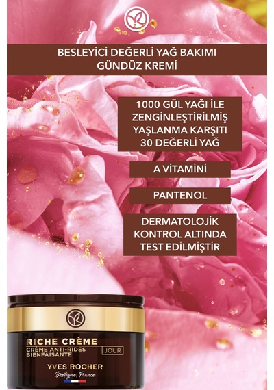 Yves Rocher Gündüz Kremi - Besleyici Yaşlanma Karşıtı Değerli Yağ Bakımı / Riche Crème-26273 50 Ml