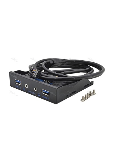 3.5 İnç 2 Port Usb 3.0 3.5Mm Floppy 4291A Mikrofon Kulaklık Diske