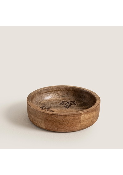 Fia Ahşap Sunum Kasesi 15x15x4cm Natural Naturel