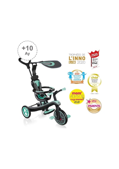 Globber Explorer 4 in 1 3 Tekerlekli Bisiklet Mint Yeşili