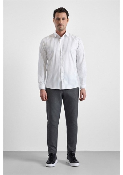 Süvari Lacivert Slim Klasik Yaka Casual Gömlek Gm1008400365-m09