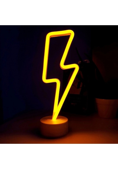 Neon Işıklı Şimşek Lamba Usb+pil Çr