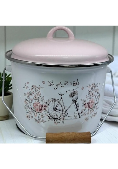 Emaye Bakraç Yoğurt Tenceresi Bakliyat Saklama Tenceresi Patates Soğan Kovası 22 Cm 5 Litre Pembe Emaye Bakraç Yoğurt Tenceresi Bakliyat Saklama Tenceresi Patates Soğan Kovası 22 Cm 5 Litre Pembe