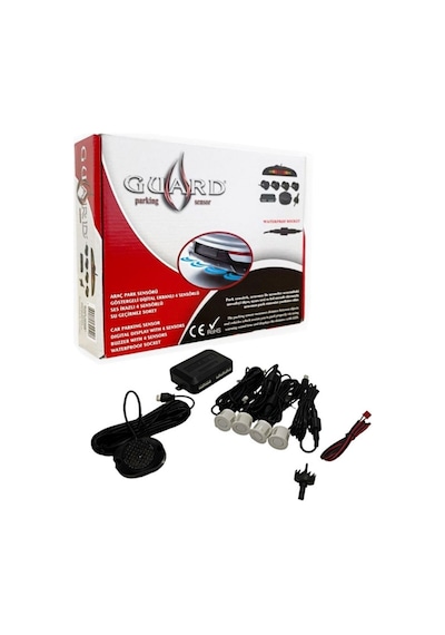 Oto Araç Geri Park Sensörü 12v Bi Bi Led Ses İkazlı 4 Gözlü 22mm Beyaz Ps.bz.002.01 1 Adet