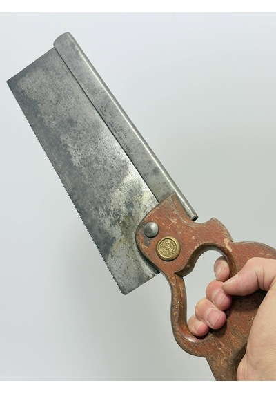 Antika İngiliz Ahşap Testere 37,5cm 002