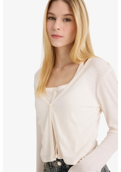 Defacto Coool Halter Yaka Fitilli Kaşkorse Uzun Kollu Tişört G3013ax25wnwt47 Beyaz-wt47 Defacto Coool Halter Yaka Fitilli Kaşkorse Uzun Kollu Tişört G3013ax25wnwt47 Beyaz-wt47