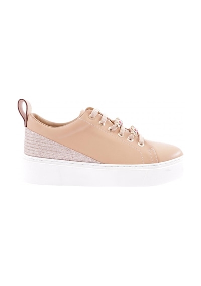 Dgn Es863-23y Kadin Kalin Renkli Kristal Taşli Sneakers Ayakkabi ES863-2007-R12632 Ten