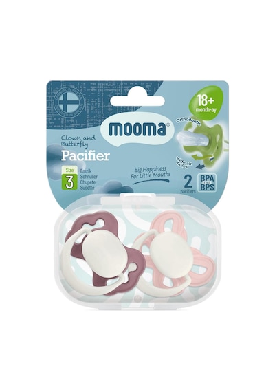 Mooma Palyaço Ve Kelebek Emzik No:3 - Pembe Standart