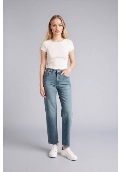 Defacto Comfort Straıght Normal Bel Bilek Boy Jean Yıkamalı Pantolon G8878ax26aunm28 Mavi-nm28