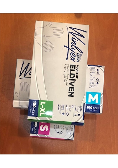 Reflex Winlyex Eldiven Tek Kullanımlık Pudrasız Şeffaf Eldiven 100’lü