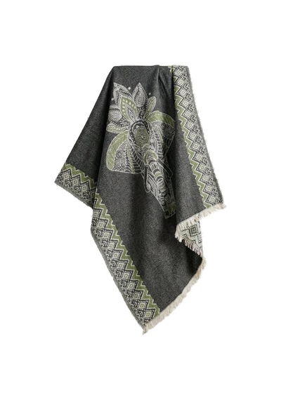 Brandsmiths Green-black Elephant Kimono Sarı